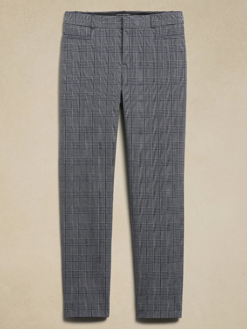 👖Banana Republic Sloan Fit Ankle Pants - Navy Plaid - Petite 0P - Excellent Co